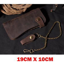 Men's Leather Credit ID Cards Holder Long Chain Wallet Biker Trucker Heavy HOT