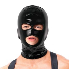 Faux Leather Hood Mask Bondage