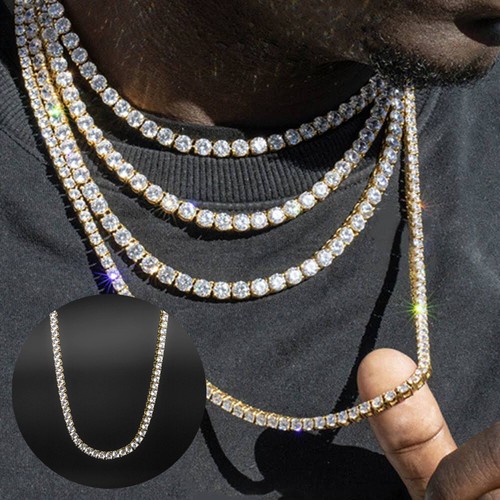 Tennis necklace 5mm round - tennis, cut