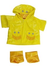 TEDDY CLOTHES Yellow Raincoat & Boots Outfit  FITS 16"/40cm build a TEDDY BEAR
