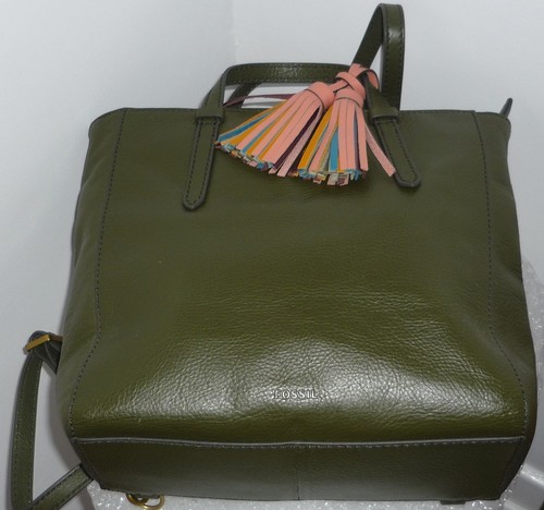 Fossil green leather shoulder - fossil,,