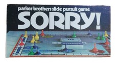 Sorry!  Board Game Vintage 1972 A Parker Brothers Game Complete 