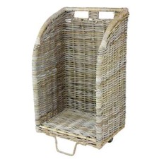 Grey & Buff Rattan Wicker Log