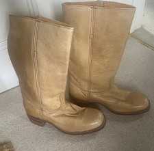 Frye Leather Vintage Campus Boots Boots, Banana Yellow,UK Size 8, classic 