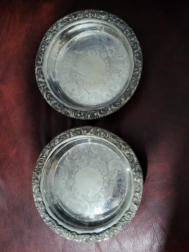 Pair heavy silver plated - pair,