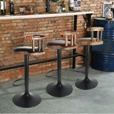 2pcs Rustic Industrial Vintage Retro Breakfast Bar Stool Kitchen Counter Chairs