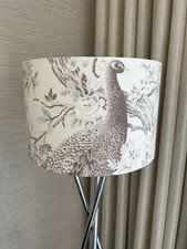 Handmade Lampshade in Laura Ashley Belvedere Soft Truffle Peacock, Various Sizes