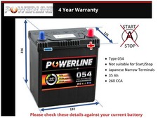 Battery fits SUZUKI CARRY CAPPUCINO X90 SC100 VITARA 1977 on 054 265A 32Ah New