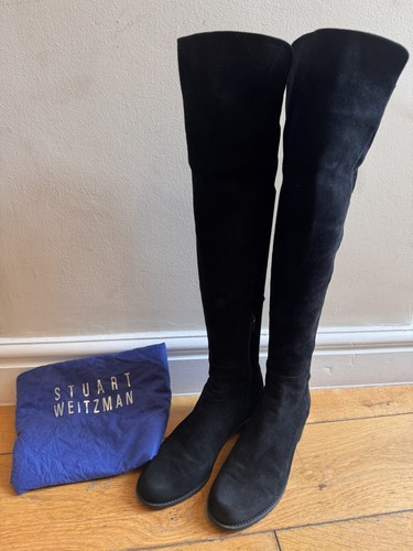 Stuart weitzman black - black, suede