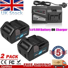 2X 6.0Ah Lithium Battery For Hitachi 18V BSL1830 BSL1815 330139 33055 UK Charger