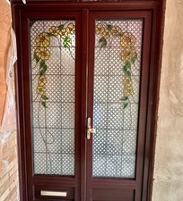 UPVC Double Glazed French Door Rosewood 240 cm x 150 cm