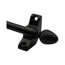 Set of 13 | Stair Carpet Rods | Pine Finial - Wrought Iron | Runners Up To 70cm