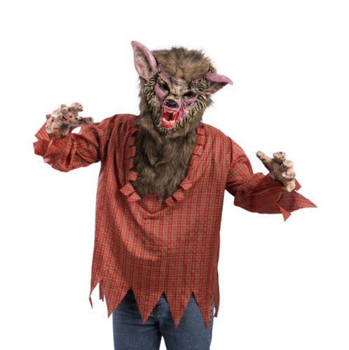 Adult werewolf full furry mask - adult,
