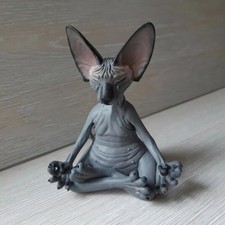 Meditation Cat Figurine Buddha