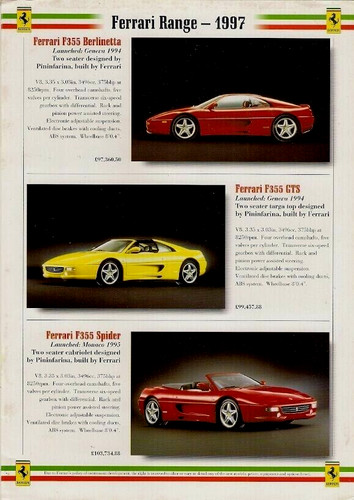 Ferrari range 1997 single - ferrari,