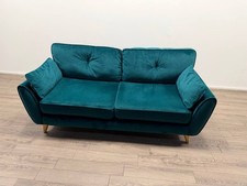 Habitat Iris Velvet 3 Seater Sofa – Teal