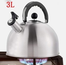 3L Stainless Steel Whistling Kettle Stove Top Hob Kitchenware Tea Camping UK