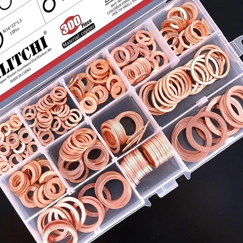 Copper washer sump plug - copper,