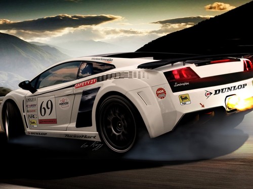 Car lamborghini white - car, cars