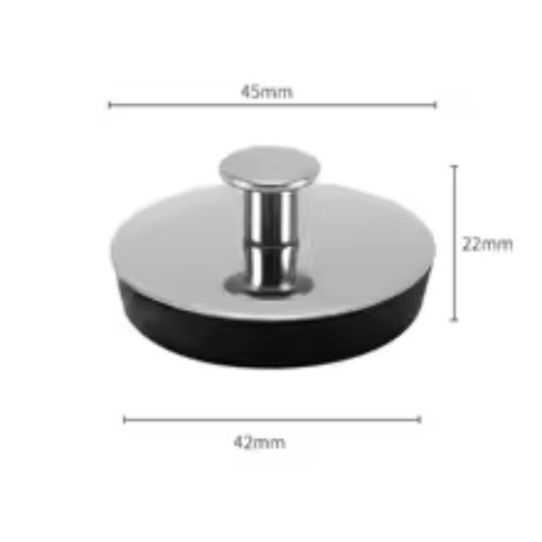Stainless steel bath sink - stainless, plug