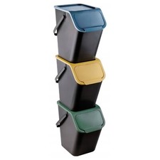 Set of 3 Recycling Waste Bins