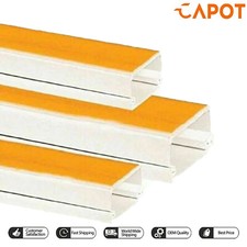 Self Adhesive Mini PVC Cable Trunking Multi Size White PVC Cable Conduit TV Wire