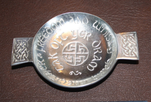 Pewter quaich with ancient - pewter,