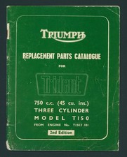 Triumph 750 Trident T150 4-speed (1969-on) Parts List Catalogue Book Manual FX85