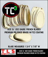 Pkg of 25 each Size 5 Premium Brass French Blades.032 gauge w/TC3 Coating