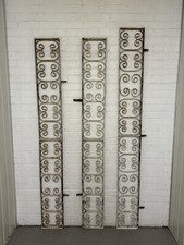 Job lot Of Three Antique French Decorative Wrought Cast Iron Railings