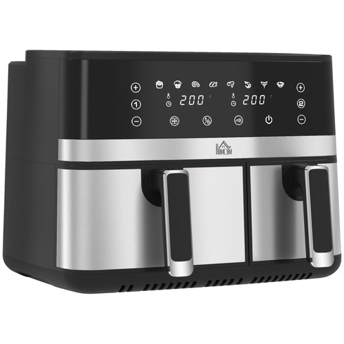 Homcom dual zone air fryer - air,