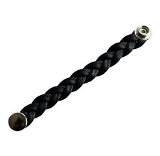 Plain Braided Black Leather