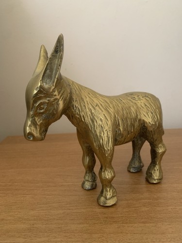Vintage heavy brass donkey - heavy,