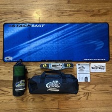 Official WSSA Speed Stacks, 12 Red Stacking Cups w/Bag, Mat, Timer, Carry Bag