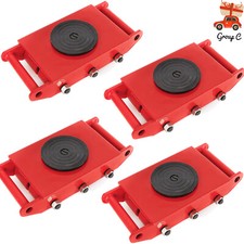 4PCS 8 Ton Heavy Duty Machine Mover Roller Machinery Moving Skate Rotate Mover