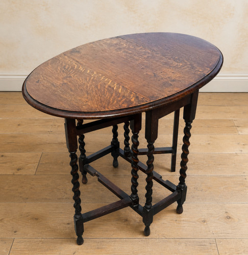 Antique oak gateleg - antique, table