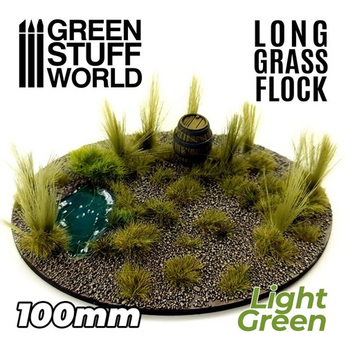 Long grass flock 100mm light - grass,