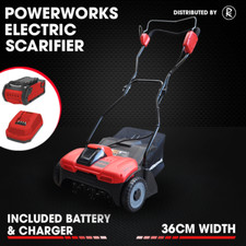 PowerWorks Cordless Scarifier Lawn Rake Dethatcher 40v 2Ah Greenworks