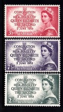 1953 CORONATION QUEEN ELIZABETH II PRE-DECIMAL STAMP SET - FRESH MUH