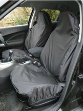 NISSAN NAVARA - EXTRA Heavy Duty Black Waterproof Car Seat Covers - 2 x Fronts