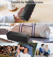 Wireless Bluetooth Speaker Stereo Sound Enhanced Bass Waterproof Mic 1200mAh