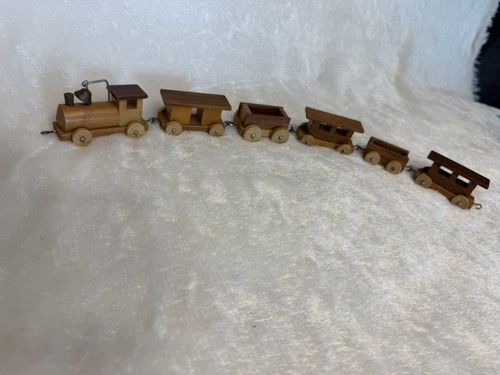 Mini wooden train set - wooden,