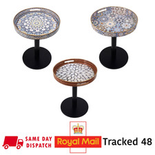 Modern Round Side Table 38cm – Small Coffee Table for Living Room or Bedroom