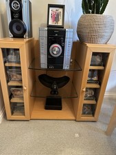 John E Coyle Furniture Maple Hi-Fi Cabinet With Storage Excellent Condition