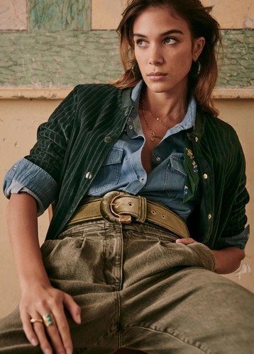 Sezane iris cotton velvet - sezane,