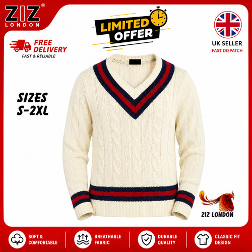 Mens neck cable - knit, cricket