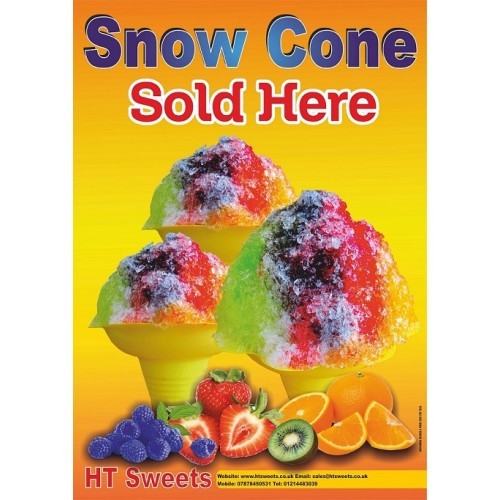 Snow cone poster - snow,