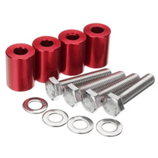 Accessory Red Car Turbo Engine Motor 8mm Bolt Hood Vent Spacer Riser Set Kits