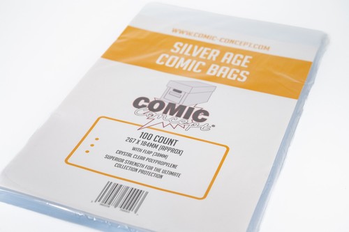 100 silver age comic bags - 100,