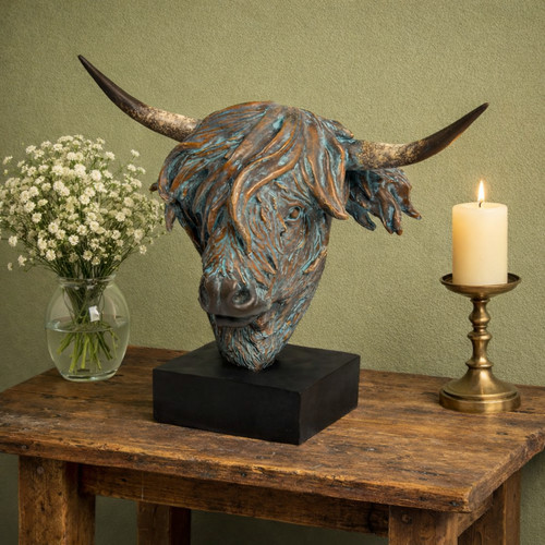 Highland cow head - cow, ornament